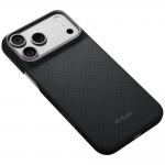 Husa PITAKA Edge Argyle cu MagSafe compatibila cu iPhone 18 Pro Max / 17 Pro Max, Negru 4 - lerato.ro