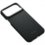 Husa PITAKA Edge Argyle cu MagSafe compatibila cu iPhone 18 Pro Max / 17 Pro Max, Negru 6 - lerato.ro