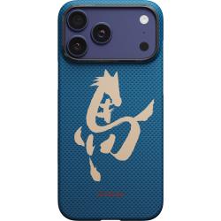 Husa Pitaka Edge Ink Horse Azure Green cu MagSafe compatibila cu iPhone 18 Pro Max / 17 Pro Max, Albastru