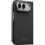 Husa Pitaka Edge Back Cover Twill cu MagSafe compatibila cu iPhone Duo, Negru / Gri 3 - lerato.ro