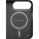 Husa Pitaka Edge Back Cover Twill cu MagSafe compatibila cu iPhone Duo, Negru / Gri 6 - lerato.ro