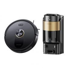 Robot de curatenie PROSCENIC Q20 Plus, 10000Pa, 65dB, Autonomie 200 min, Control vocal / aplicatie, Negru