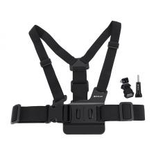 Camere video/foto si accesorii, Sistem de prindere pe piept Puluz Chest Strap pentru camere video sport, Negru, lerato.ro