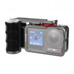 Carcasa protectie din aluminiu cu maner Puluz PU1058TS compatibila cu DJI Osmo Action 3 / Action 4 / Action 5 Pro, Gri 2 - lerato.ro