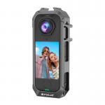 Carcasa metalica cu sistem de prindere si filet 1/4 inch Puluz PU1063H compatibila cu camera Insta360 X4 Air, Gri 2 - lerato.ro