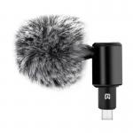 Microfon tip lavaliera PULUZ PU616B, Condensator, Omnidirectional, USB-C, Negru 2 - lerato.ro