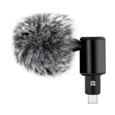 Microfon tip lavaliera PULUZ PU616B, Condensator, Omnidirectional, USB-C, Negru