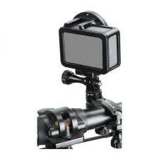 Suport ghidon Puluz PU237B pentru camere video sport, Rotire 360 grade, Negru