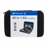 Kit 45 Accesorii PKT10 Puluz pentru diferite camere video sport, Negru 3 - lerato.ro