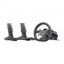 Volan Racing PXN-V10 Ultra cu pedale pentru cei pasionati de jocuri de curse, PC / PS3 / PS4 / XBOX ONE / XBOX Series, USB, Negru
