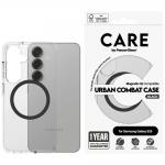 Carcasa CARE by PanzerGlass Flagship Urban Combat QI compatibila cu Samsung Galaxy S25 Transparent Black 2 - lerato.ro