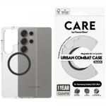 Carcasa CARE by PanzerGlass Flagship Urban Combat QI compatibila cu Samsung Galaxy S25 Ultra Transparent Black 2 - lerato.ro