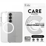 Carcasa CARE by PanzerGlass Flagship Urban Combat QI compatibila cu Samsung Galaxy S25 White 2 - lerato.ro
