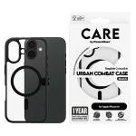 Carcasa CARE by PanzerGlass Flagship Urban MagSafe compatibila cu iPhone 16 Transparent Black 2 - lerato.ro