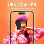 Folie de protectie din sticla PanzerGlass Ultra-Wide Fit Tempered compatibila cu iPhone 15 Pro, Transparent 4 - lerato.ro