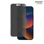 Folie sticla PanzerGlass Ultra-Wide Fit, Antibacterial si Tempered, Privacy, compatibila cu iPhone 14 Pro Max, Negru 4 - lerato.ro