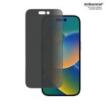 Folie sticla PanzerGlass Ultra-Wide Fit, Antibacterial si Tempered, Privacy, compatibila cu iPhone 14 Pro, Negru 4 - lerato.ro