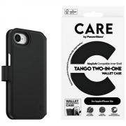 Carcasa CARE by PanzerGlass Feature Tango Wallet compatibila cu iPhone 16e, Negru