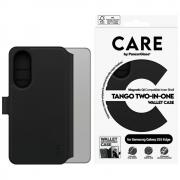 Carcasa flip cover CARE by PanzerGlass Feature Tango compatibila cu Samsung Galaxy S25 Edge, Negru