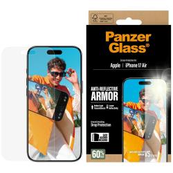 Folie sticla securizata PanzerGlass Armor, Anti Reflective, EasyAligner, compatibila cu iPhone 17 Air, Transparent