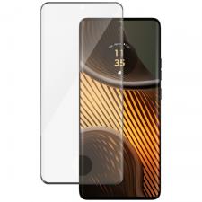 Folie sticla securizata PanzerGlass Ultra-Wide Fit compatibila cu Motorola Edge 50 Ultra, Negru