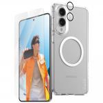 Set protectie 3 in 1 CARE by PanzerGlass Flagship, Carcasa Clear, Folie protectie display si Protectie lentila, compatibil cu Samsung Galaxy S25 Edge, Transparent 3 - lerato.ro