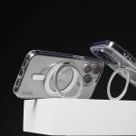 Carcasa CARE by PanzerGlass cu MagSafe si Stand Silver compatibila cu iPhone 16, Transparent 5 - lerato.ro