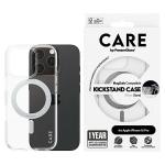 Carcasa CARE by PanzerGlass cu MagSafe si Stand Silver compatibila cu iPhone 16 Pro, Transparent 3 - lerato.ro