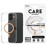 Carcasa CARE by PanzerGlass Flagship cu MagSafe Portocaliu compatibila cu iPhone 16 Plus, Transparent 3 - lerato.ro