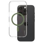 Carcasa CARE by PanzerGlass Flagship cu MagSafe Verde compatibila cu iPhone 16 Pro, Transparent 2 - lerato.ro