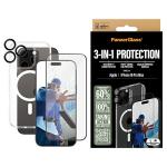 Set protectie 3 in 1 PanzerGlass Bundle, Carcasa Clear, Folie protectie display, Protectie camera foto, compatibil cu iPhone 16 Pro Max, Transparent 2 - lerato.ro