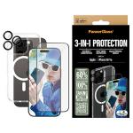 Set protectie 3 in 1 PanzerGlass Bundle, Carcasa Clear, Folie protectie display, Protectie camera foto, compatibil cu iPhone 16 Pro, Transparent 2 - lerato.ro