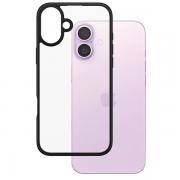 Carcasa PanzerGlass HardCase compatibila cu iPhone 16 Plus, Negru / Transparent