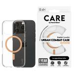 Carcasa CARE by PanzerGlass Flagship cu MagSafe Portocaliu compatibila cu iPhone 16 Pro, Transparent 3 - lerato.ro