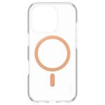 Carcasa CARE by PanzerGlass Flagship cu MagSafe Portocaliu compatibila cu iPhone 16 Pro, Transparent 4 - lerato.ro
