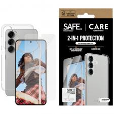 Set protectie 2 in 1 CARE by PanzerGlass Fashion, Carcasa Clear si Folie protectie display, compatibil cu Samsung Galaxy S25, Transparent