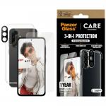 Set de protectie CARE by PanzerGlass Flagship 3in1, Carcasa Clear si Folie protectie display si camera foto, compatibil cu Samsung Galaxy A36 5G, Transparent 2 - lerato.ro