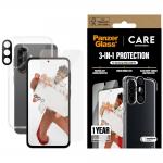 Set de protectie CARE by PanzerGlass Flagship 3in1, Carcasa Clear si Folie protectie display si camera foto, compatibil cu Samsung Galaxy A56 5G, Transparent 2 - lerato.ro