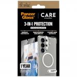 Set protectie 3 in 1 CARE by PanzerGlass Flagship, Carcasa Clear, Folie protectie display si Protectie lentila, compatibil cu Samsung Galaxy S25 Ultra, Transparent 5 - lerato.ro