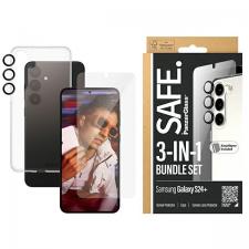 Kit protectie SAFE by PanzerGlass, Carcasa, Protectie camera foto, Protectie display, compatibil cu Samsung Galaxy S24 Plus, Transparent