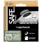 Protectie din sticla pentru lentile SAFE by PanzerGlass Rings compatibila cu iPhone 16e, Transparent 5 - lerato.ro