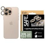 Protectie camera foto din sticla securizata SAFE by PanzerGlass Lens Protector compatibila cu iPhone 16 Pro / 16 Pro Max, Gold 2 - lerato.ro