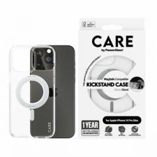 Carcasa CARE by PanzerGlass Kickstand MagSafe compatibila cu iPhone 15 Pro Max, Transparent