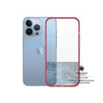 Carcasa PanzerGlass ClearCase Antibacterial Military Grade compatibila cu iPhone 13 Pro, Rosu 4 - lerato.ro