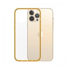 Carcasa PanzerGlass ClearCase Antibacterial Military Grade compatibila cu iPhone 13 Pro Max, Portocaliu