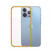 Carcasa PanzerGlass ClearCase Antibacterial Military Grade compatibila cu iPhone 13 Pro, Portocaliu
