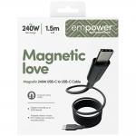Cablu pentru incarcare si transfer de date PanzerGlass Empower, USB-C/USB-C, 240W, 1.5m, Negru 7 - lerato.ro