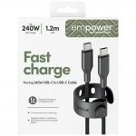 Cablu pentru incarcare si transfer de date PanzerGlass Empower Racing, USB-C/USB-C, 240W, 1.2m, Negru 7 - lerato.ro