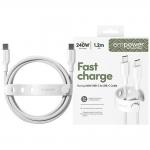 Cablu pentru incarcare si transfer de date PanzerGlass Empower Racing, USB-C/USB-C, 240W, 1.2m, Alb 3 - lerato.ro