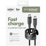 Cablu pentru incarcare si transfer de date PanzerGlass Empower Racing, USB-C/USB-C, 240W, 2m, Negru 7 - lerato.ro
